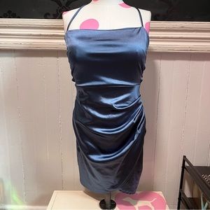 Windsor Silky Strappy Stretch Bodycon Ruched Dress